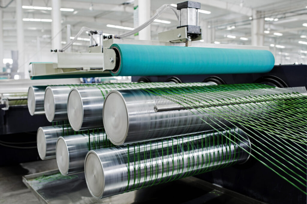 人工芝の押出機械