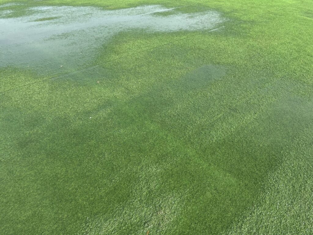 人工芝と水はけ