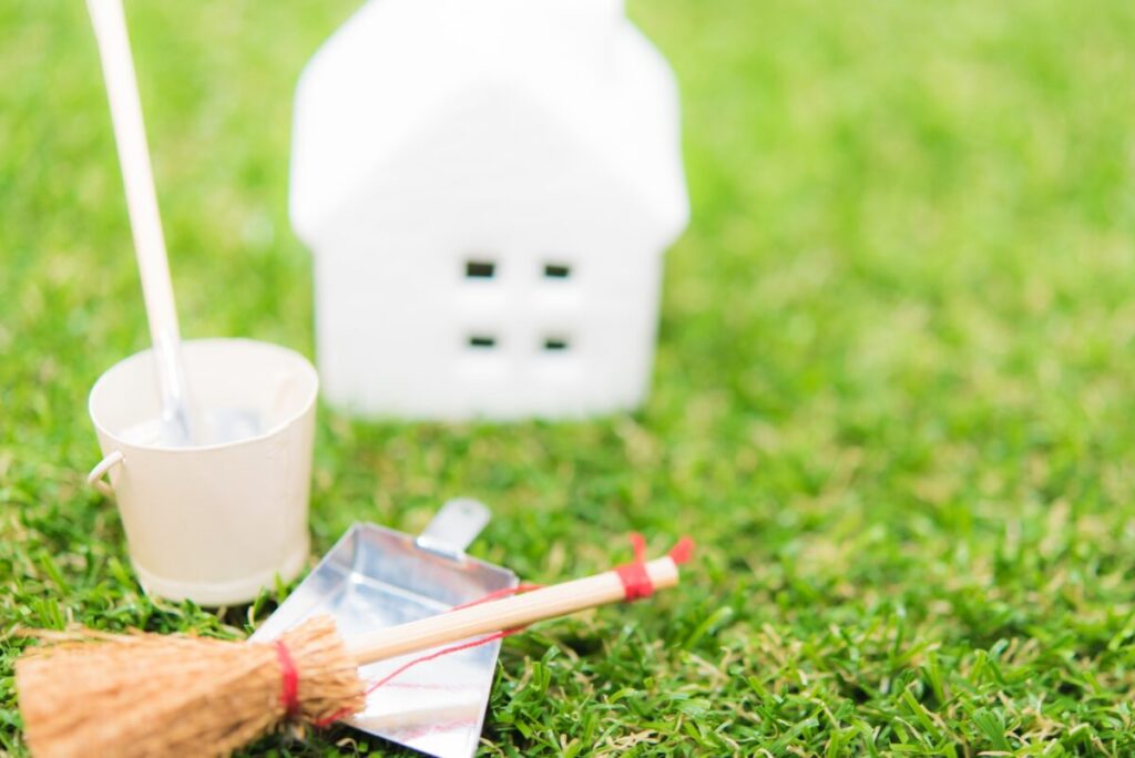 人工芝の掃除