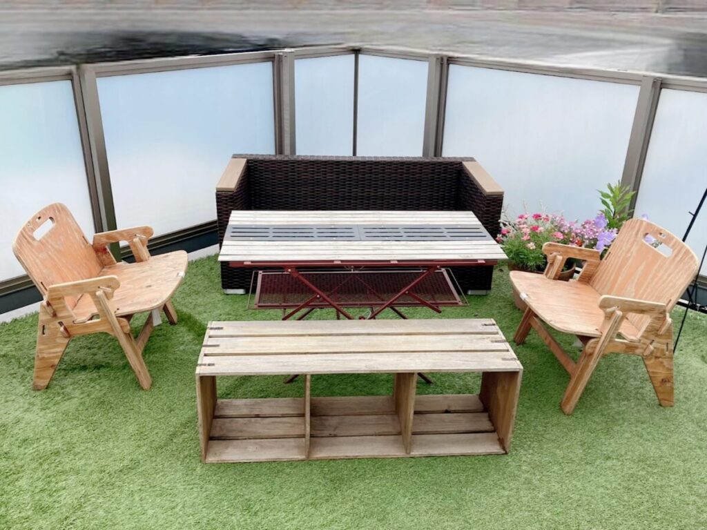 テラスの人工芝